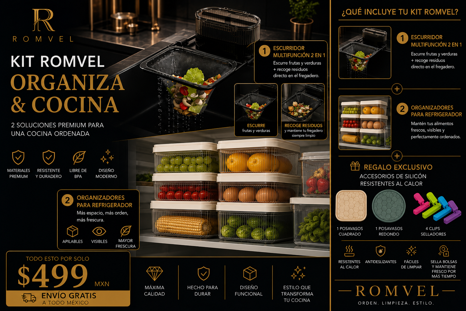 Kit ROMVEL Organiza & Cocina